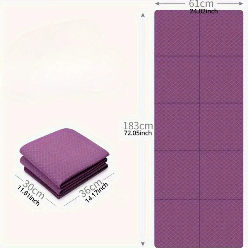 EcoFold TPE Yoga Mat – Non-Slip & Compact
